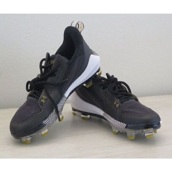 Under Armour 3024320 Mens Sz 12.5 Black/White Harper 6 Elite TPU Baseball Cleats - Picture 2 of 8